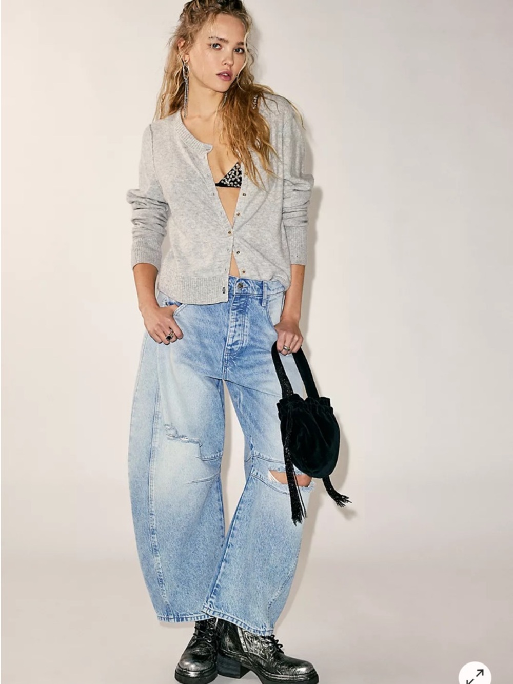 Free People We The Free Good Luck Mid Rise Barrel Jeans | size 26